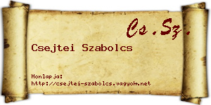 Csejtei Szabolcs névjegykártya